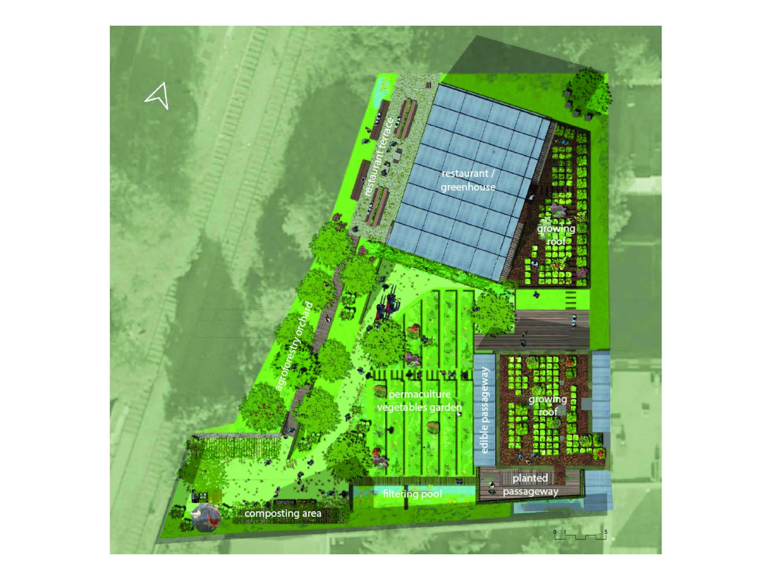 Hlavný plán projektu La Ferme du Rail 