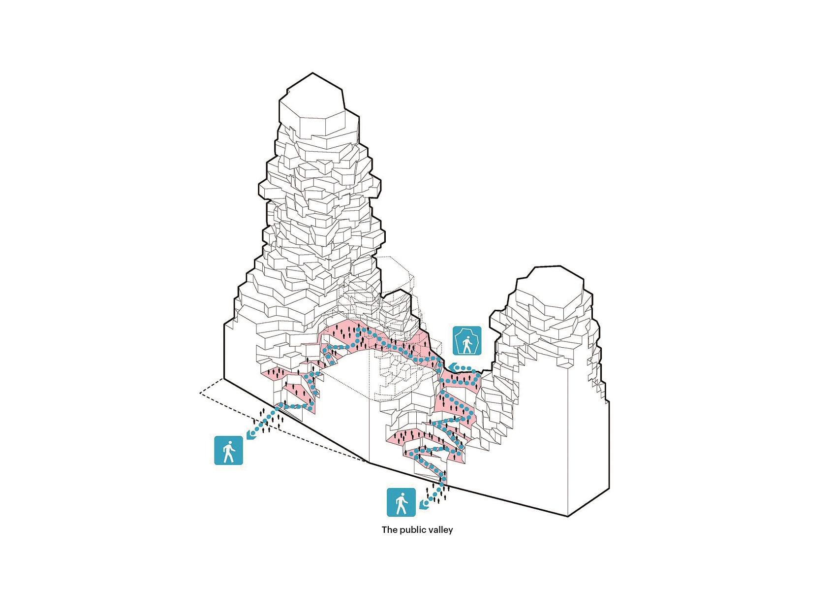 Diagram Polyfunkčný komplex Valley, Zuidas, Amsterdam, Holandsko