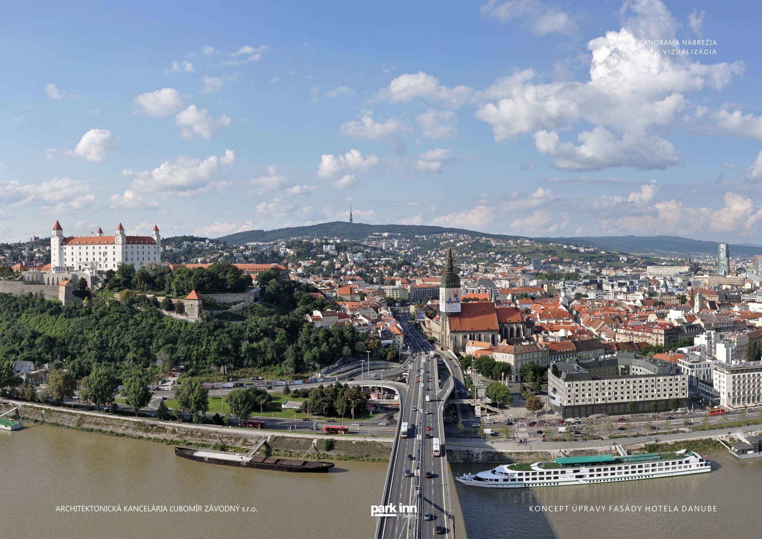 Plánovaný vizuál fasády od architekta Ľubomíra Závodného.