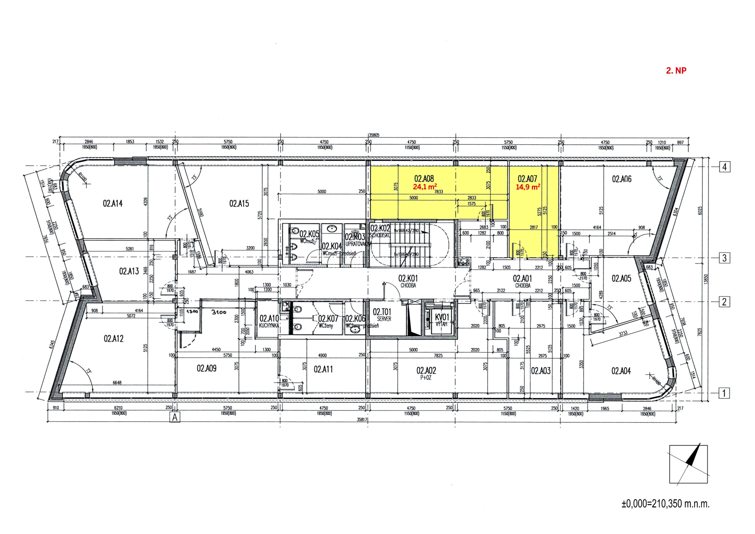 Pôdorys 2NP.