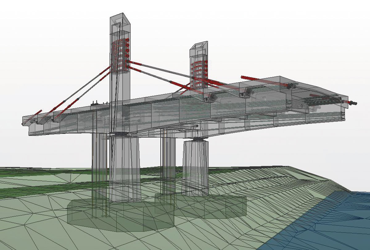 3D model – rozostavaná nosná konštrukcia 