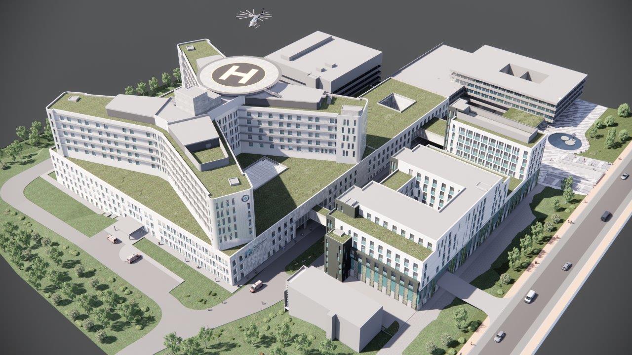 Vizualizácia nemocnice v Banskej Bystrici