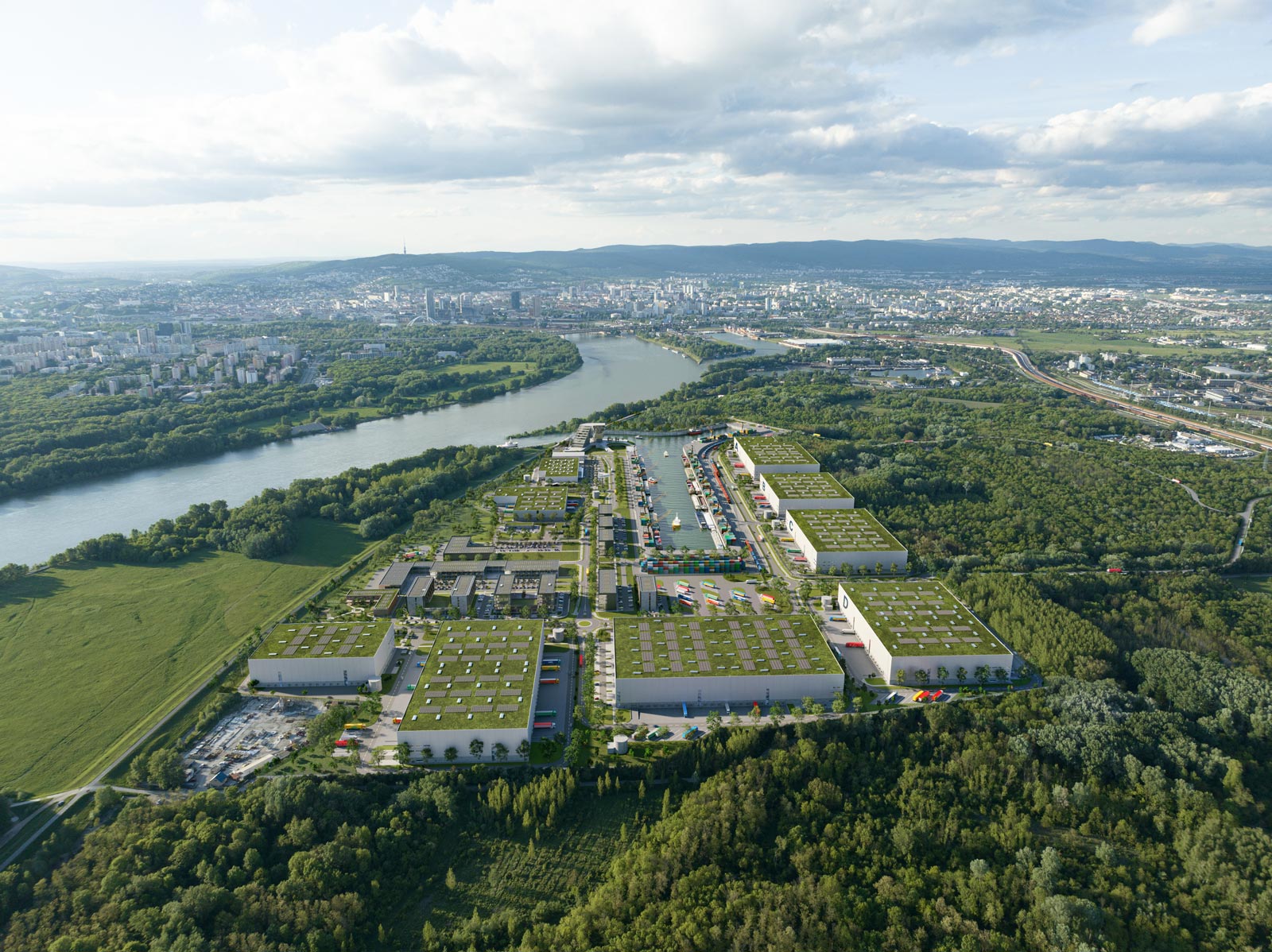 HARBOURPARK so skladovými, plochami a prístavným bazénom