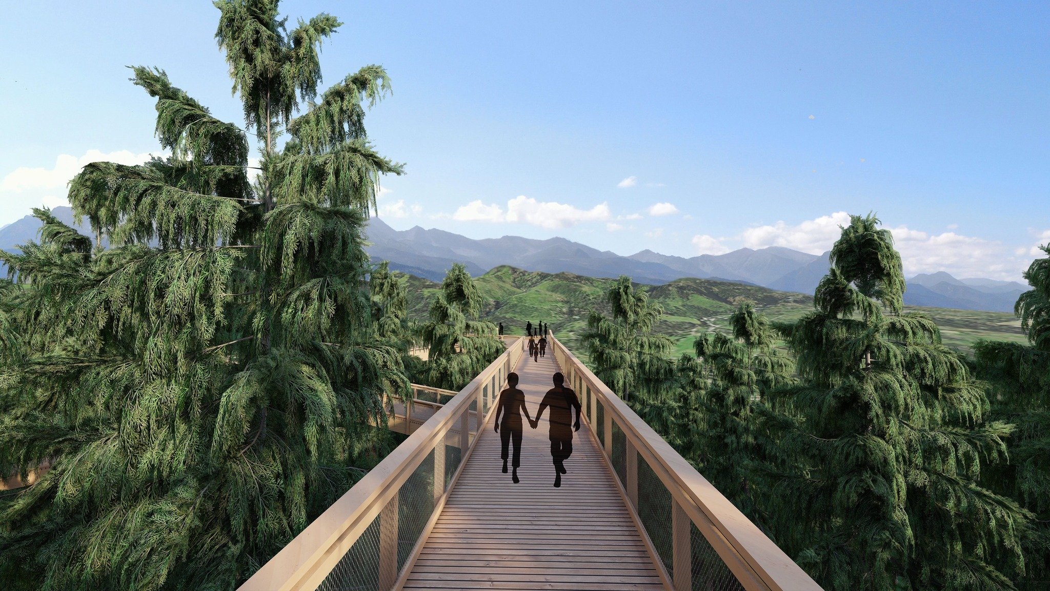 Chodník korunami stromov dostal názov Sky Walk Serce Poronina. 