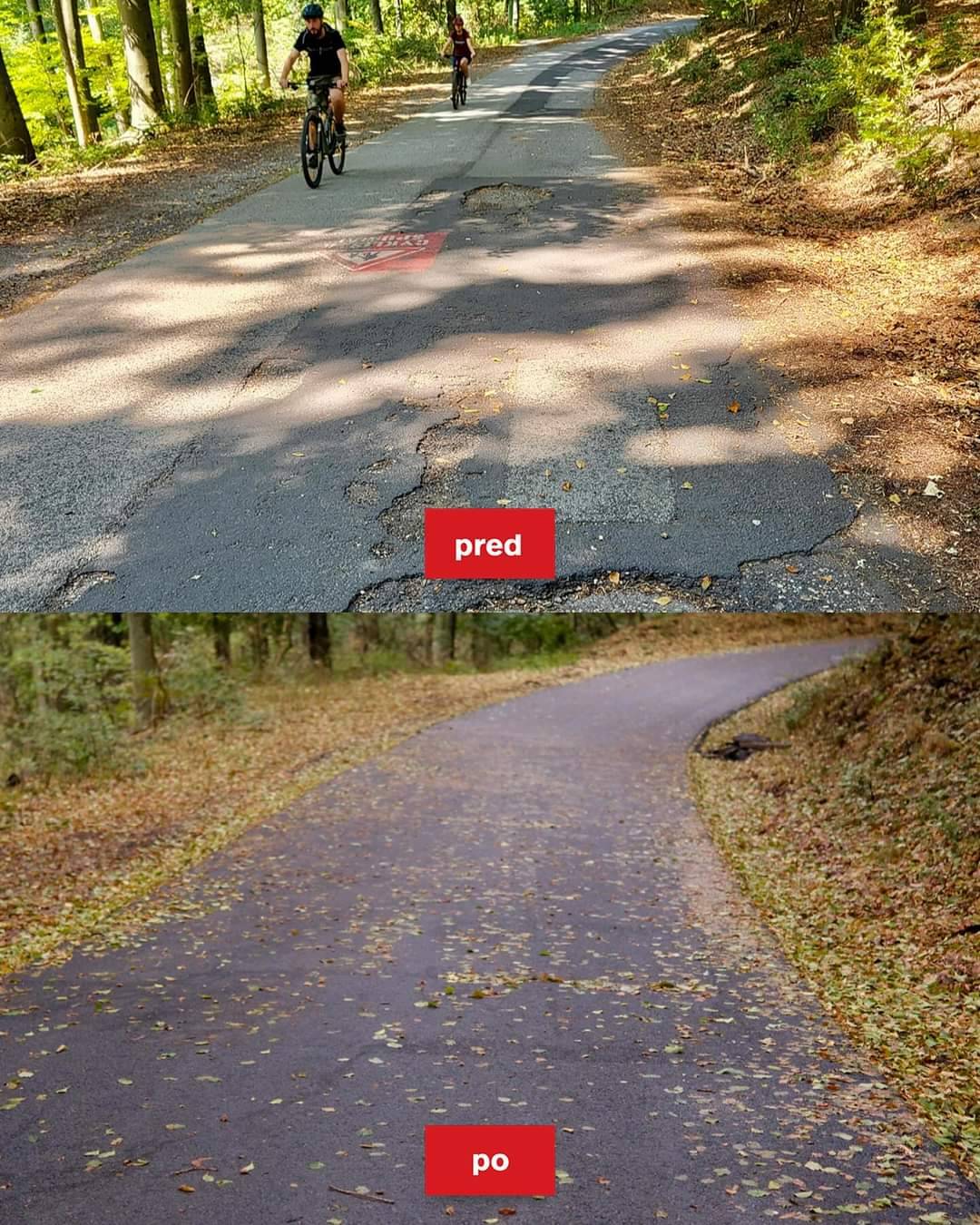 Opravené boli cyklotrasy a turistické chodníky v celkovej dĺžke dva kilometre.