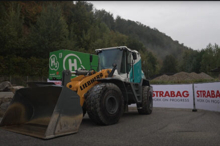 Vodíkový kolesový nakladač Liebherr v lome Gratkorn