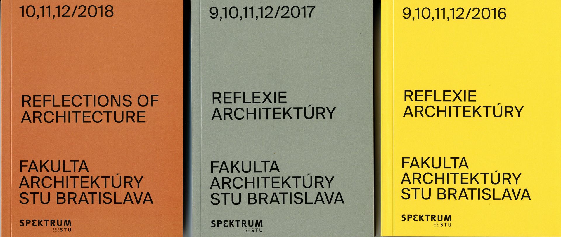 Séria kníh Reflexie architektúry zachytáva uplynulých sedem ročníkov podujatia, ktoré sa pod kuratelou Henriety Moravčíkovej konajú od roku 2016 na Fakulte architektúry a dizajnu STU.