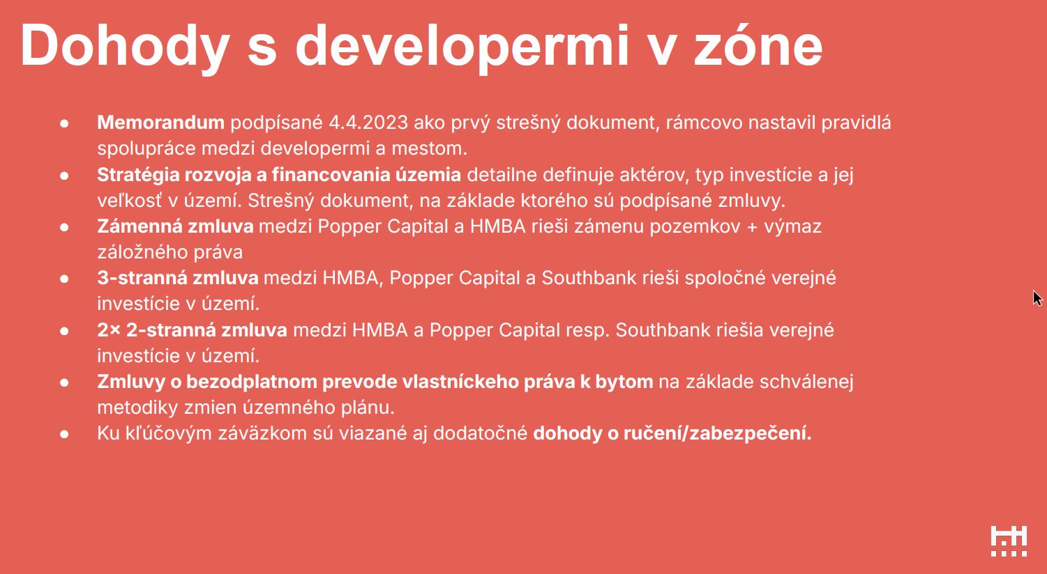 Dohody s developermi 