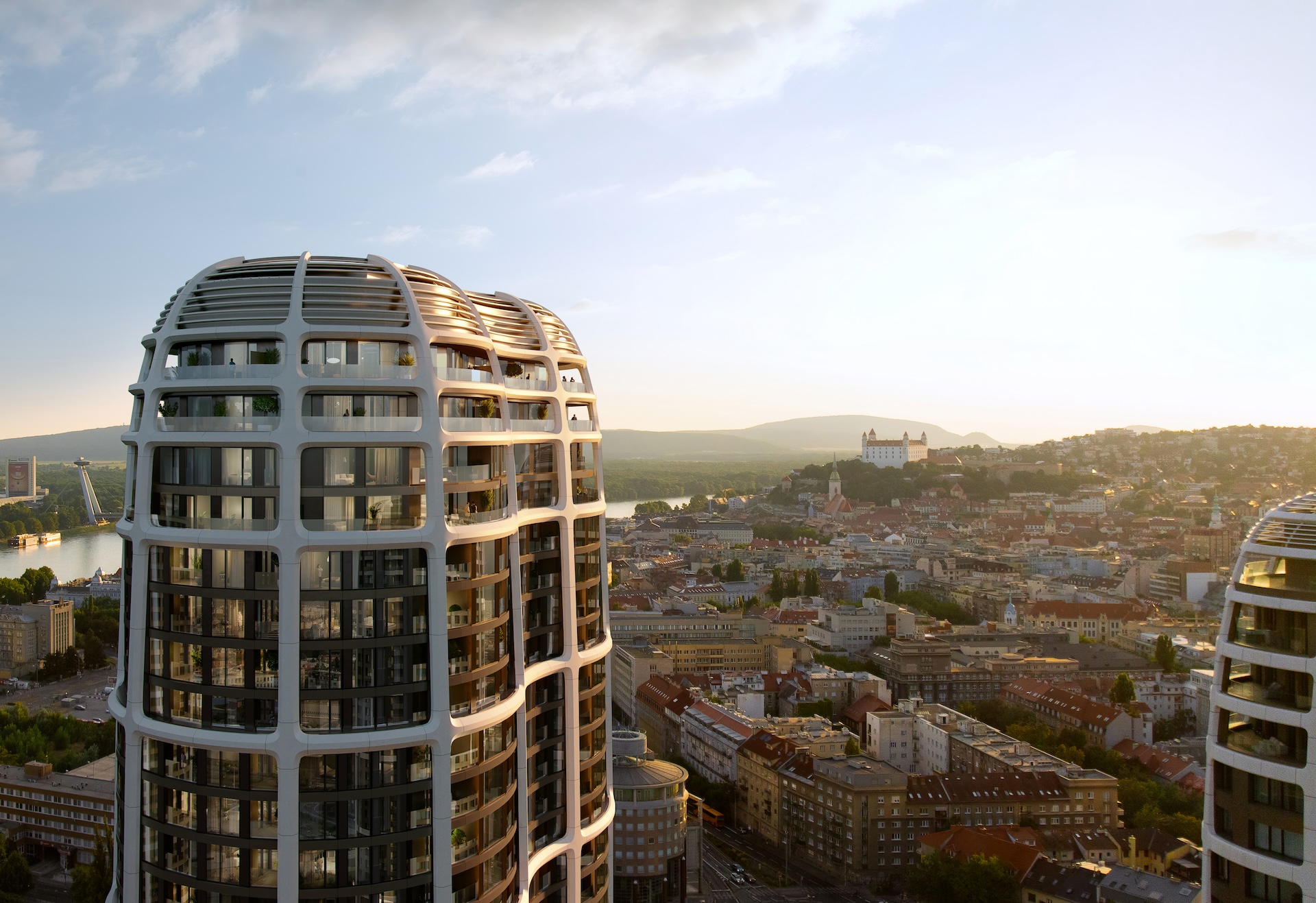 Sky Park Tower - letecký pohľad